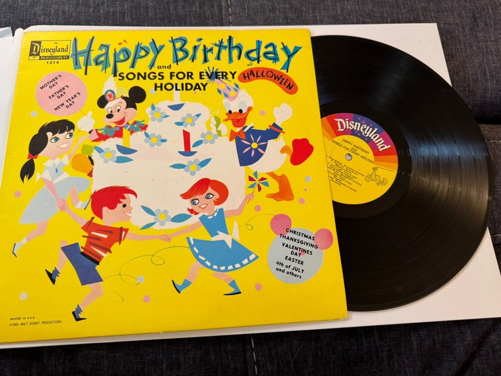 Happy Birthday & Songs For Every Holiday Disneyland LP Record Halloween LF7