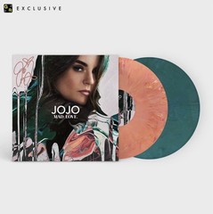 JoJo-SIGNED Mad Love-DELUXE Peach Sorbet & Marbled Teal Vinyl-SIGNED COVER-RARE