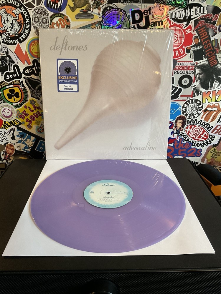 DEFTONES Adrenaline VG++ PURPLE TRANSPARENT VINYL W/HYPE STICKER