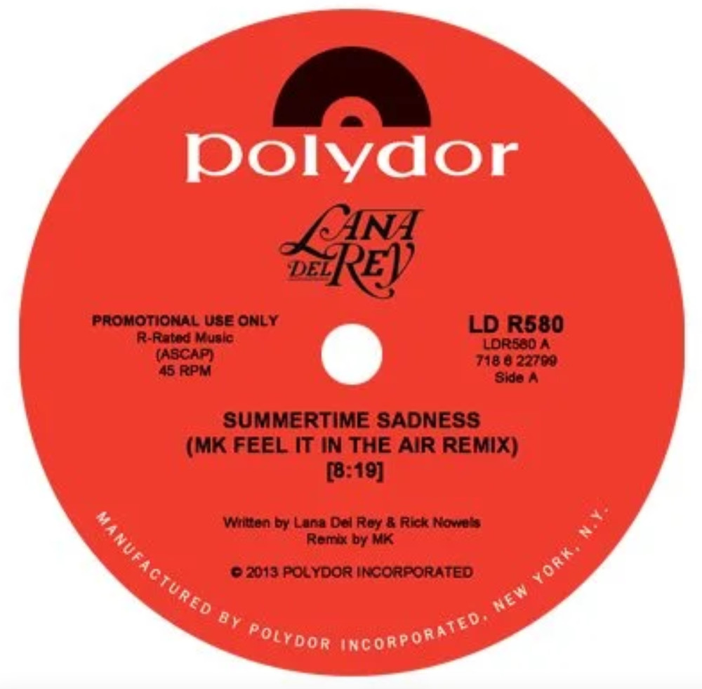 Lana Del Rey – ‘Summertime Sadness’ (MK Remix) 12″