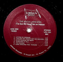 The McCullahs Sing I’ve Got My Heart Set On Heaven LP Jordan Gospel