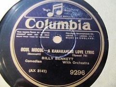 1928 Billy Bennett British Humor OGUL MOGUL Kanakanese Love COLUMBIA Spoken Word
