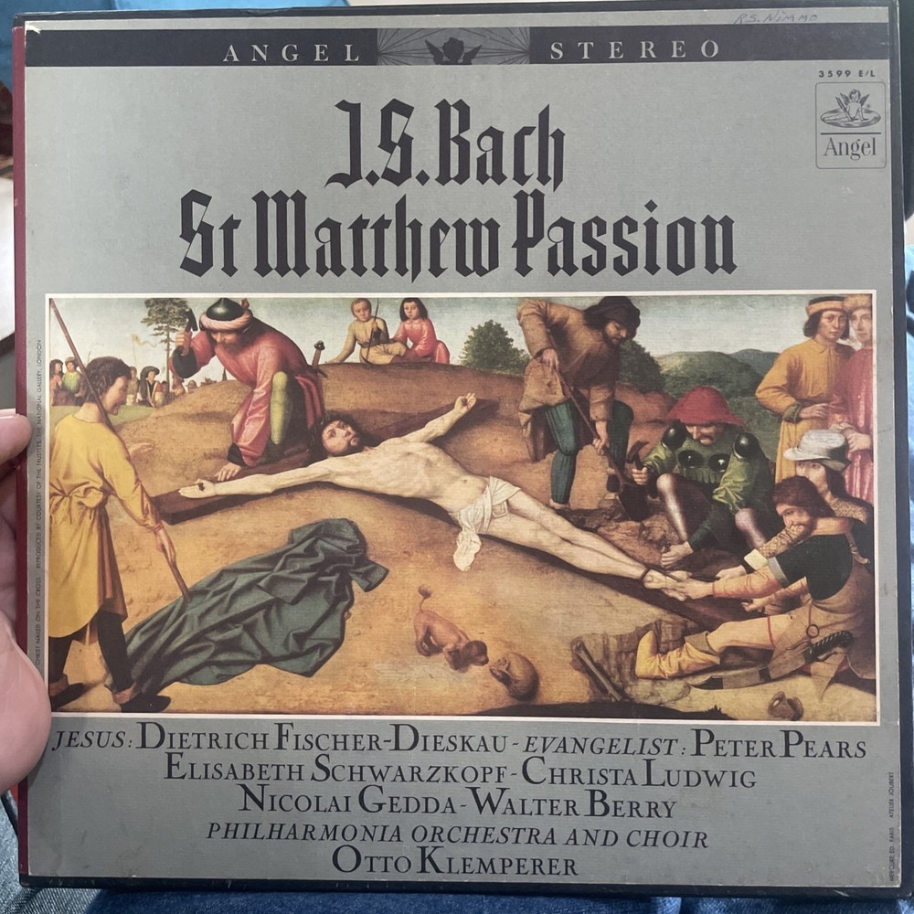 J.S. Bach St. Matthew Passion Otto Klemperer 5Lp Box 1962 Angel Sung In German