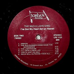 The McCullahs Sing I’ve Got My Heart Set On Heaven LP Jordan Gospel