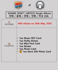 SHINEE [POET | ARTIST] Single Album/NFC Card+Fluffy Shinee+Post Card+Photo Card