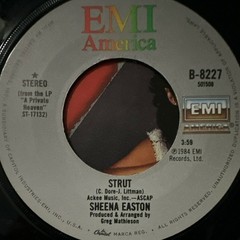 Sheena Easton Strut 7″ 45 RPM Vinyl Single EMI America B-8227 1984