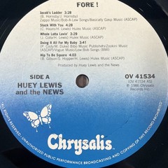 Huey Lewis & The News ‘Fore!’ 1986 LP Vinyl Record Chrysalis W/Sleeve