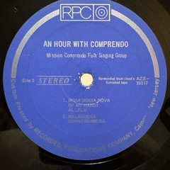 One Of A Kind Unknown Folk Record RPC An Hour With Comprendo Silk Screened Cover