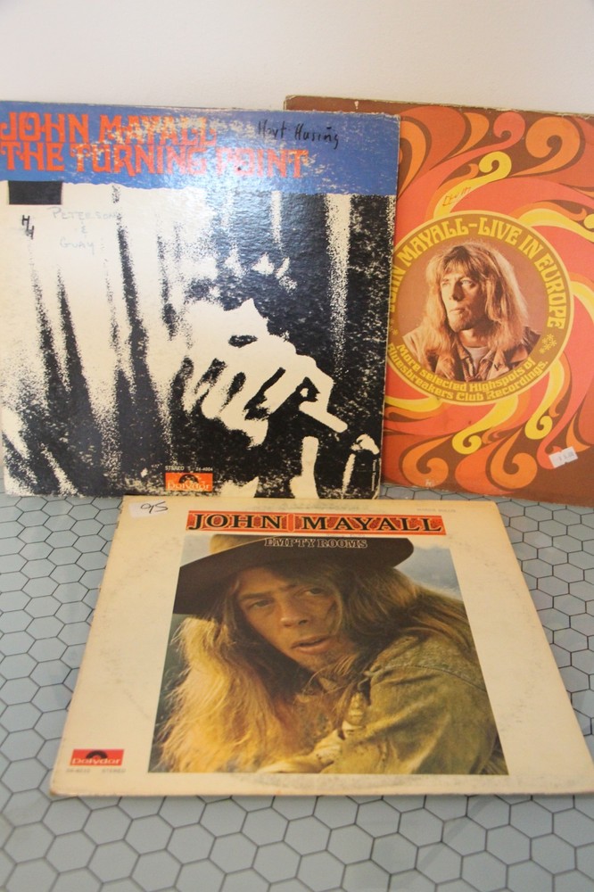 (3) JOHN MAYALL LP LOT; The Turning Point, Live in Europe, Empty Rooms