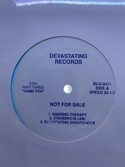 Devastating Records 3-D’s Part Three “Damn You” 12″. SEALED ORIGINAL 1989