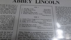 ABBEY LINCOLN – ABBEY IS BLUE – RIVERSIDE RECORDS – JAZZ LP RLP-1153 Near mint
