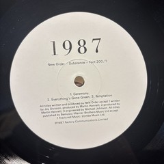 New Order – Substance (1987) FACT 200 UK 2ND PRESS