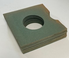 25 VINTAGE 7” 45 RPM Record Sleeves Green Heavyweight Paper
