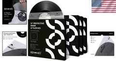 Hudson Hi-Fi Anti-Static Vinyl Record Inner Sleeves-Protective Sleeve 50 or 100