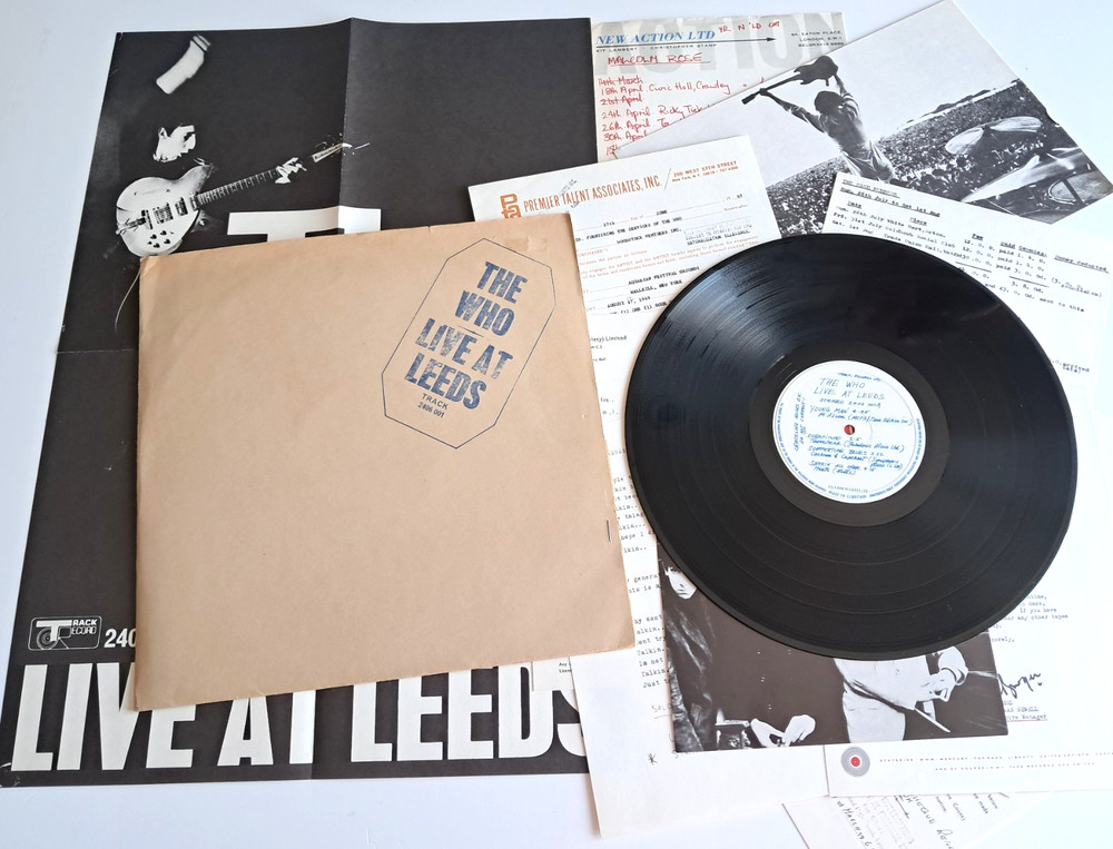 The Who – Live At Leeds UK 1970’s Track Records Blue Print LP with 12 x Inserts