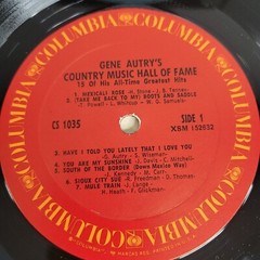 Gene Autry – Country Music Hall of Fame Album – Vinyl LP Record Columbia CS 1035