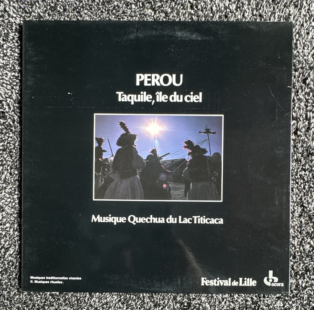 Ocora PEROU Taquile, île du ciel 1984 12″ Black Vinyl LP World Traditional