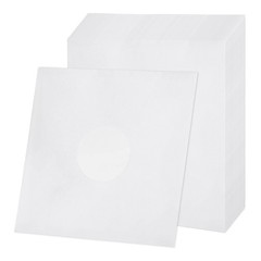 12″x12″ 20 Pcs 110GSM Vinyl Record Inner Paper Sleeves with Poly Lined (White)