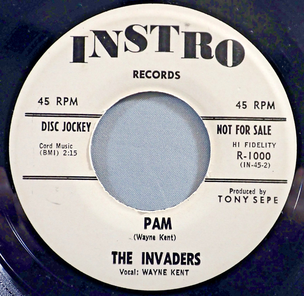 HEAR IT 60’s Rockabilly Promo 45 rpm record The Invaders “Pam / Invasion” 1962