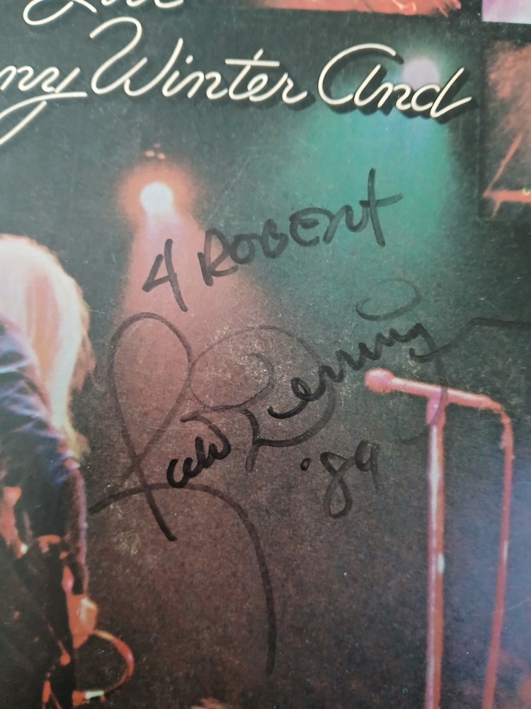 “Johnny Winter And” Lp. Signed By Rick Derringer. Disc Is MINT Cover Is VG+ L👀K