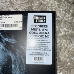 THE DOORS Live In Detroit SEALED limited edition 4LP Record Store Day Sealed