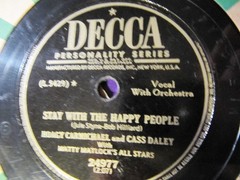Hoagy Carmichael SINGS Cass Daley OLD PIANO ROLL BLUES / Stay with Happy People