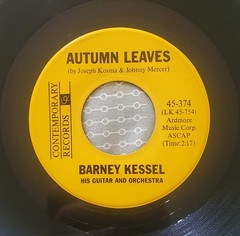 Barney Kessel-Night Cry/Autumn Leaves-Rare 1961 Jazz 45-Contemporary 374-NM
