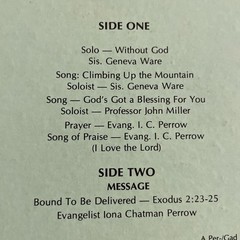 IONA PERROW – Bound To Be Delivered LP Live Gospel Chicago Private Funk Soul