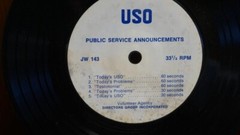 USO PUBLIC SERVICE SPOTS, 33 1/3 RPM