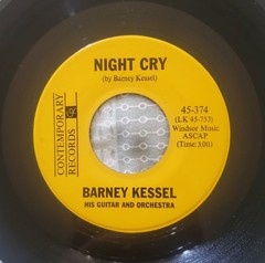 Barney Kessel-Night Cry/Autumn Leaves-Rare 1961 Jazz 45-Contemporary 374-NM