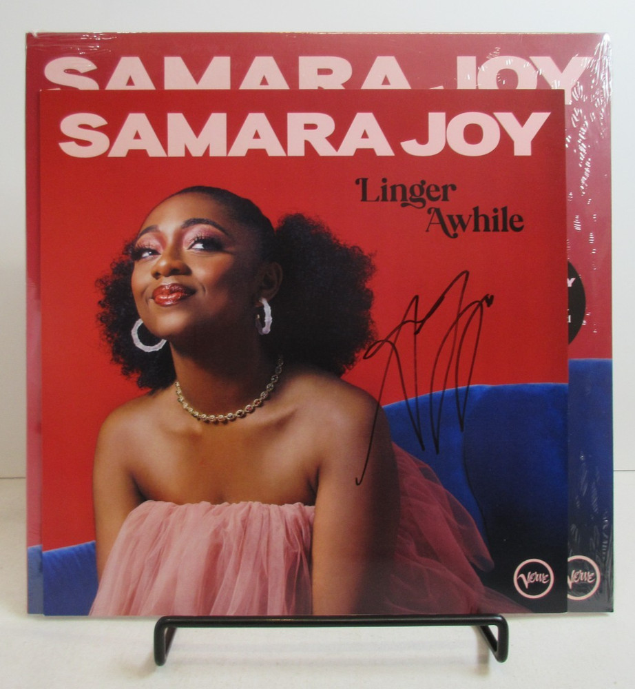 12×12″ Poster SIGNED by SAMARA JOY “Linger Awhile” LP 2022 Verve Records Vinyl
