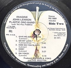 JOHN LENNON Imagine UK Apple PAS 10004 1st press 1U/1U *NEAR MINT* LP Complete