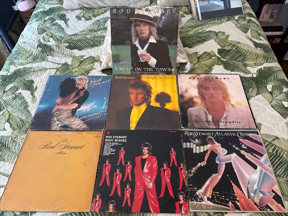 LOT 7 ALBUM VINYL LP Rod Stewart VG+ Lyrics Insert Booklet Gatefolds Rare Rock
