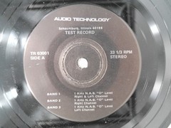 Test Record AUDIO TECHNOLOGY 33 1/3 RPM TR 03001 Schaumburg 60195 NM