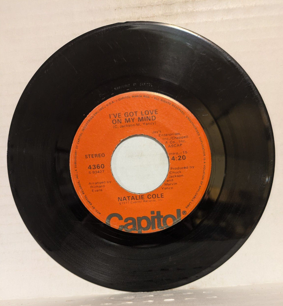 45 ~Natalie Cole: “Unpredictable You / I’ve Got Love On My Mind” 1977 (G)