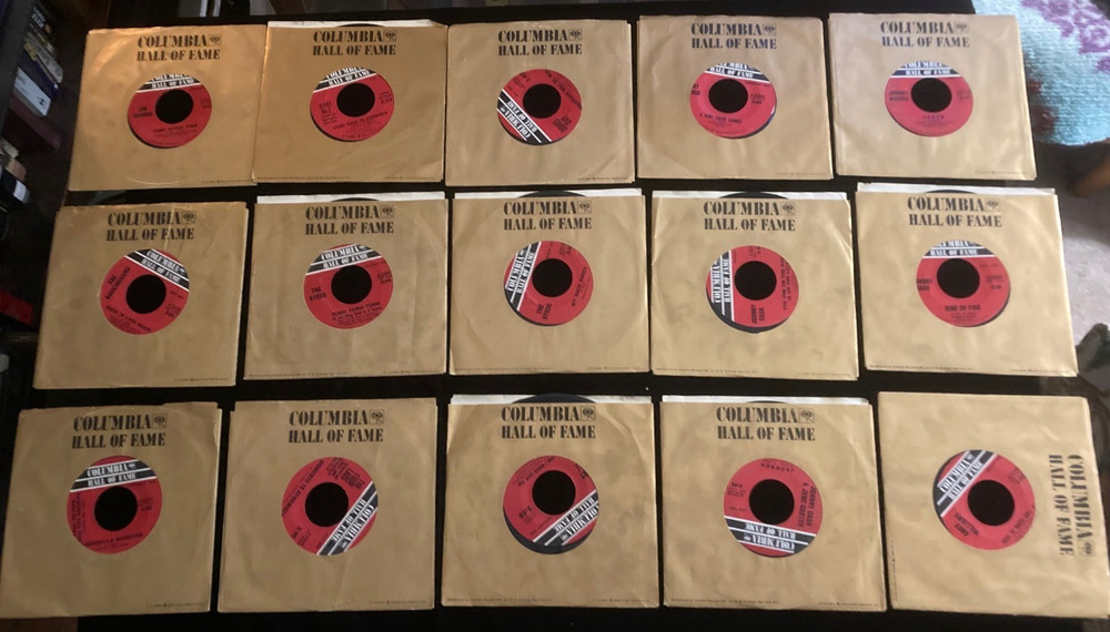 Columbia Hall of Fame 45 records lot of 15, various artist EX