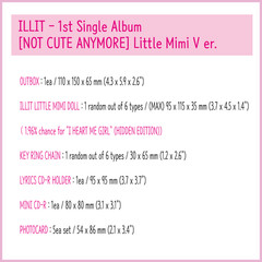 ILLIT – 1st Single Album [NOT CUTE ANYMORE] Little Mimi Ver/Doll+CD+5 Card+etc