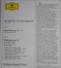 Robert Schumann Humoreske – Waldszenen Wilhelm Kempff Deutsche Grammophon 2530 4