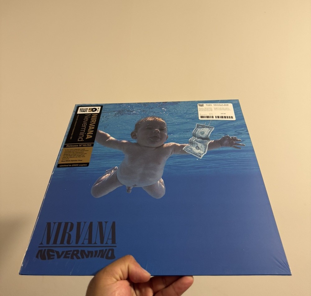 NIRVANA Nevermind ROUGH TRADE 50 EXCLUSIVE BLUE & WHITE SPLATTER VINYL LP