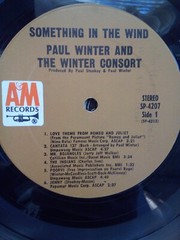 PAUL WINTER, THE WINTER CONSORT – SOMETHING IN THE WIND. 1969 A&M (SP-4207) VG+