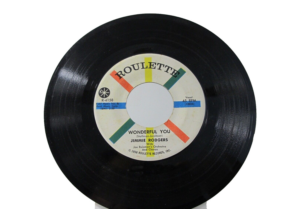 45 RECORD – JIMMIE RODGERS – WONDERFUL YOU
