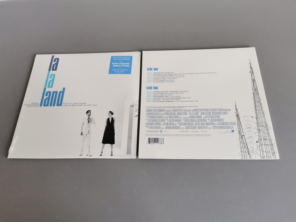 JUSTIN HURVITZ lim. autographed special edt. blue Vinyl LP La La Land (2016 USA)