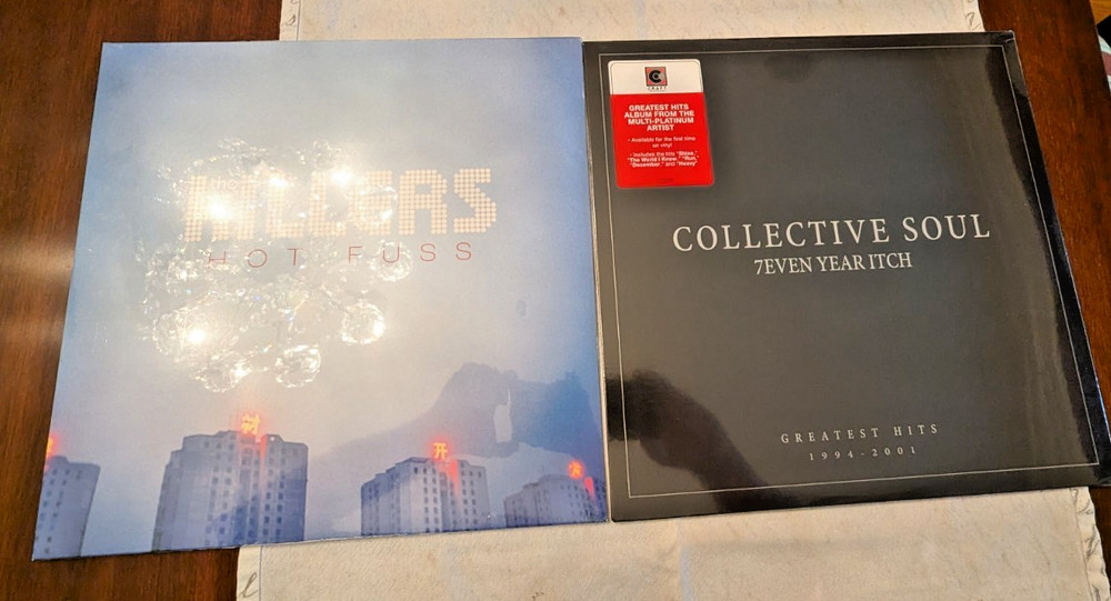 TWO VINYL RECORDS COLLECTIVE SOUL SEVEN YEAR ITCH THE KILLERS HOT FUSS SEALED