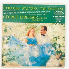 George Liberace Strauss Waltzes For Dancing Record 45 RPM 3x EP Columbia 1955 Y