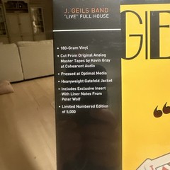 J. Geils Band “Live” Full House Rhino Limited Numbered Edition 180gm Vinyl New