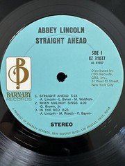 Abbey Lincoln- Straight Ahead Vinyl Barnaby Records KZ 31037