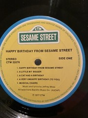 Sesame Street ‎Happy Birthday LP Vinyl Record Original Pressing 1977 CTW 22078
