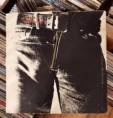ORIGINAL 1971 ANDY WARHOL COVER THE ROLLING STONES STICKY FINGERS VINYL LP EX
