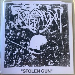 STOLEN GUN 7 inch Vinyl Record Black White Splatter Limited Edition