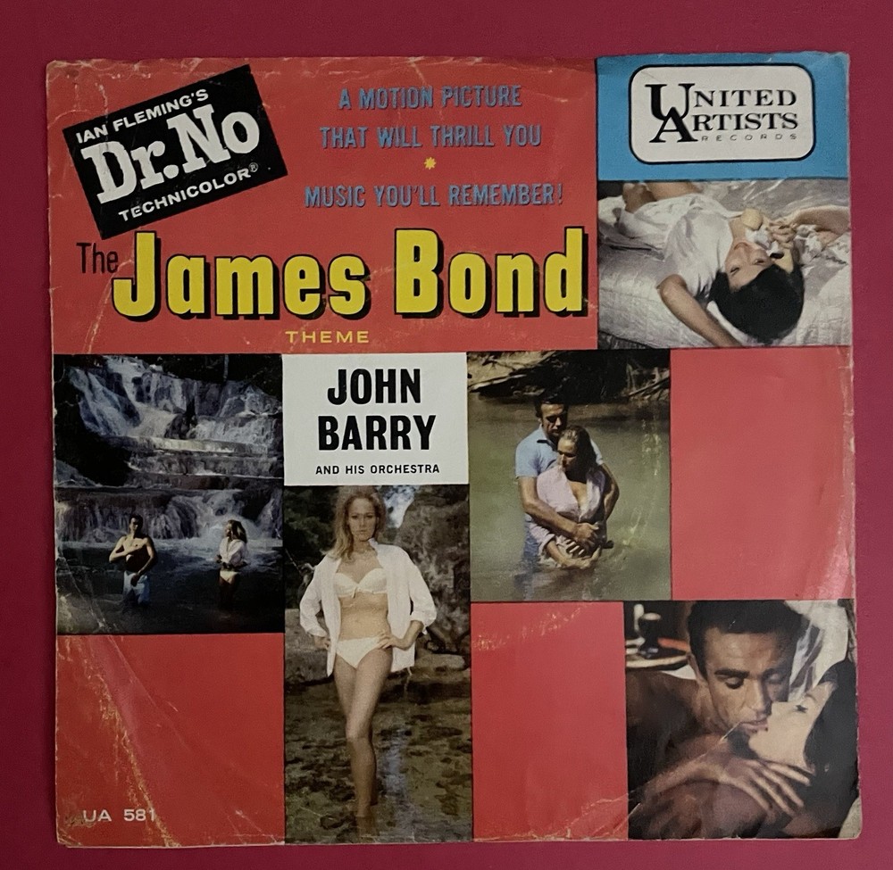 RARE DR. NO Picture Sleeve 45 VG+ JAMES BOND John Barry Ultrasonic